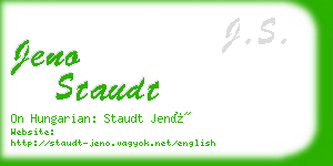 jeno staudt business card